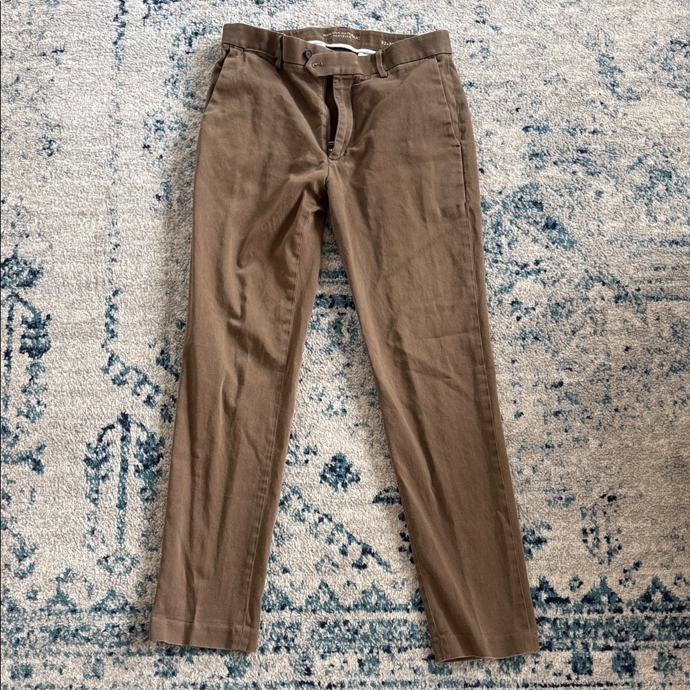 Banana Republic Brown Slim Fit Traveler Chinos